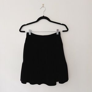 Black Velvet Mini Skirt